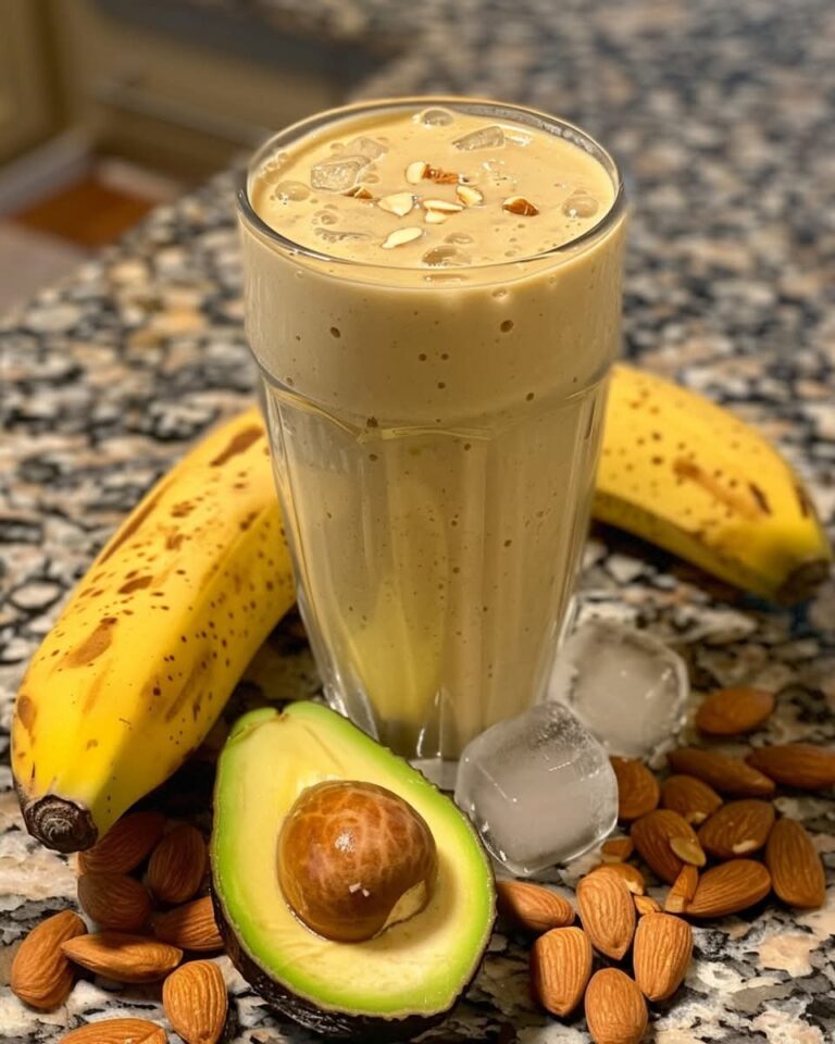 Almond, Banana, Avocado Smoothie with Honey 🍌🥑🍯